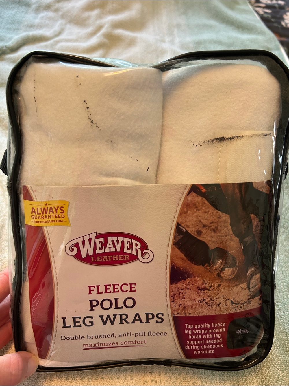 Weaver Leather White Fleece Polo Leg Wraps